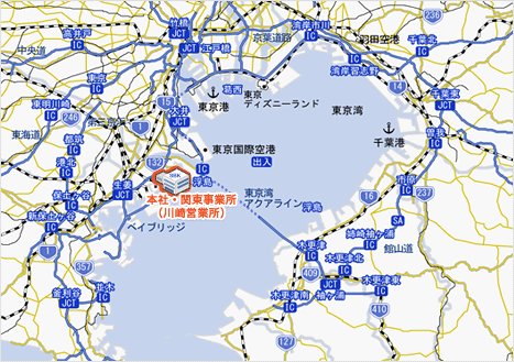 本社・川崎物流センター 地図